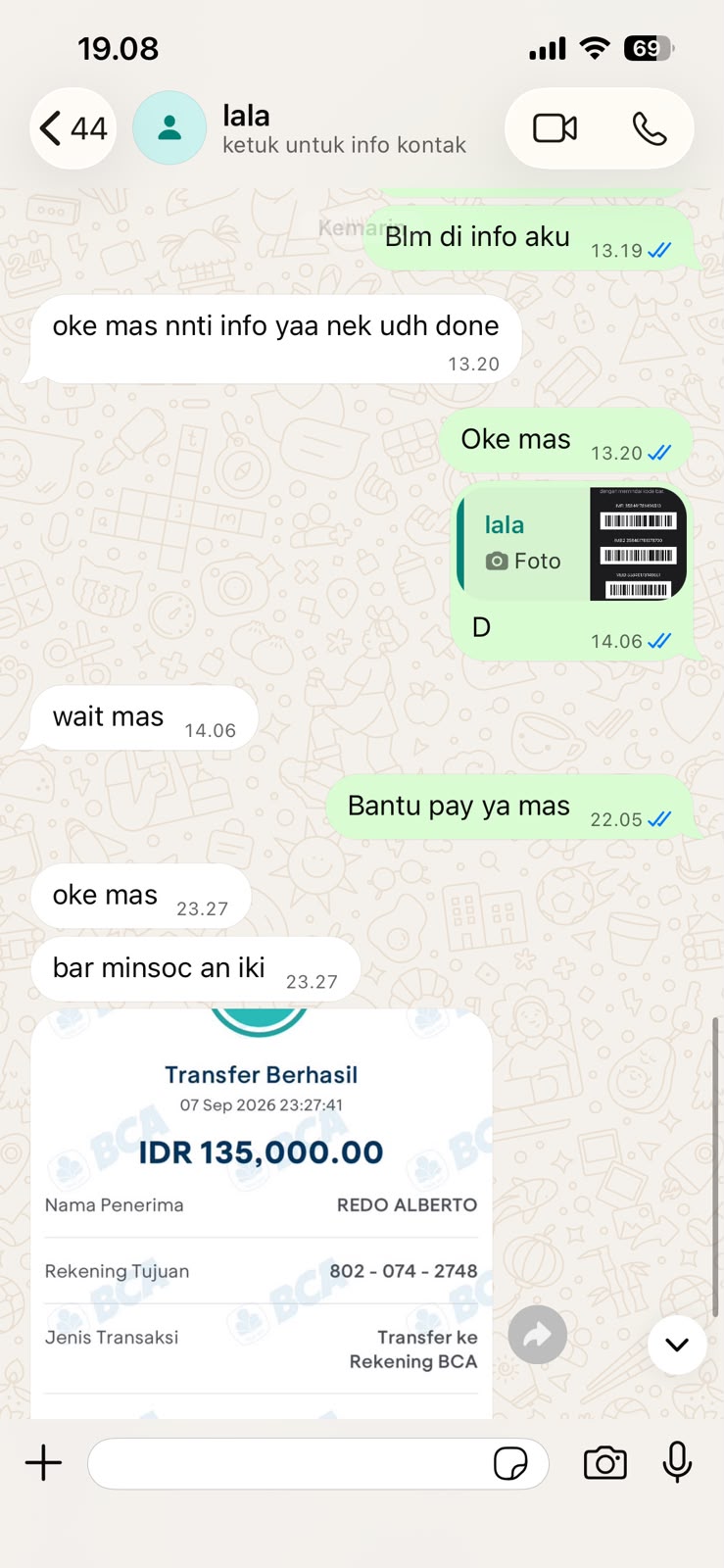 Testimoni pelanggan Lala